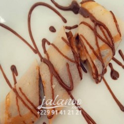 Crêpe tactilée de chocolat